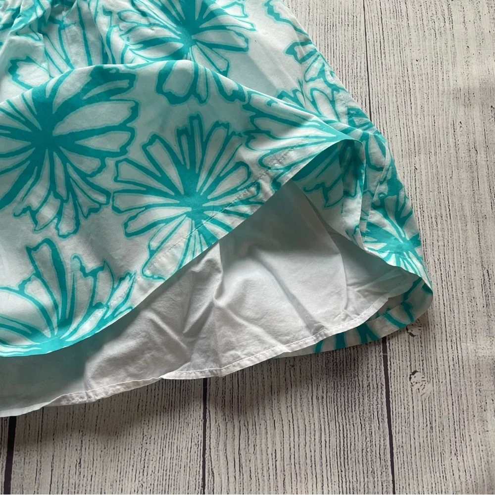 Gymboree Mermaid Cove Teal &  White Sundress size 8